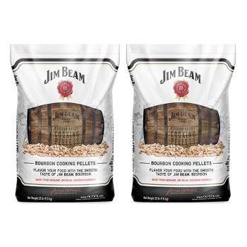 Ol' Hick Cooking Pellets 20 Pounds Barbecue Genuine Jim Beam Bourbon Barrel Grilling Smoker Cooking Pellets Bag for Grilling and Smoking (2 Pack)