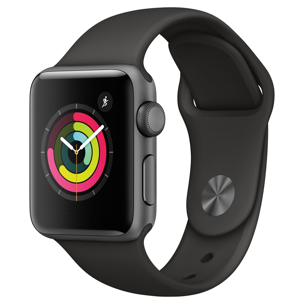 UPC 190198624505 product image for Apple Watch Series 3 (GPS) 38mm Aluminum Case Sport Band - Gray | upcitemdb.com