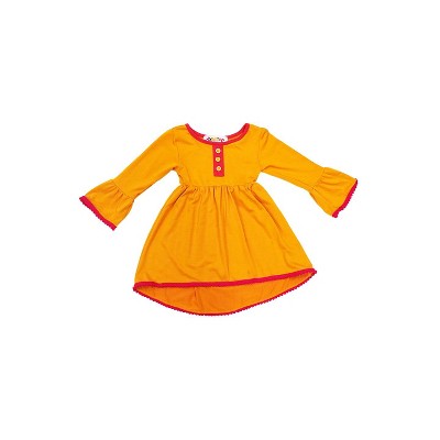 Image of Mixed Up Clothing Pom Pom Tunic Dress Mustard - 18 Months