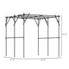 Garden Arch Trellis, 7.3 FT Tall Metal Plant Trellis Support with Climbing Net, Cucumber Trellis for Vegetables - 3 of 4