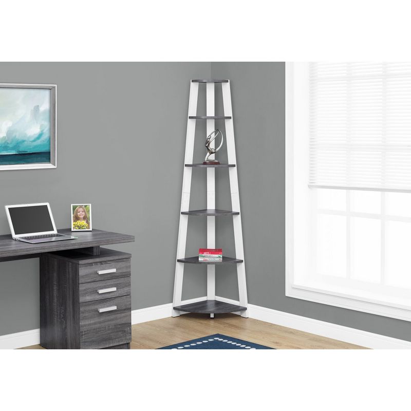 71" Bookcase Corner Accent Etagere - EveryRoom, 3 of 6