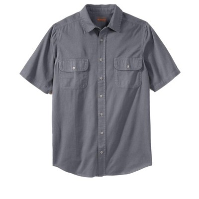 Boulder Creek by KingSize Men's Big & Tall Short Sleeve Denim And Twill Shirt
