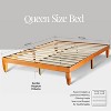 Maple99 Wood Platform Bed Frame Queen Size - 12 Inch Pine Frame, No Box Springs Needed, Easy Assembly, Leveling Feet, Sturdy, Wooden Slats - image 2 of 4