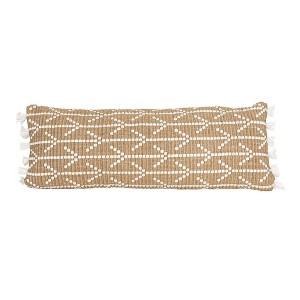 Geometric Arrow Lumbar Pillow Polyester, Jute & Cotton With Polyester Fill by Foreside Home & Garden - 1 of 4
