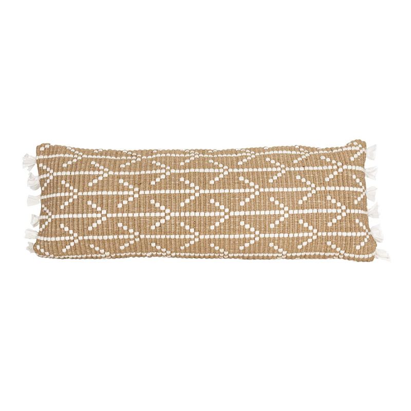 Geometric Arrow Lumbar Pillow Polyester, Jute & Cotton With Polyester Fill by Foreside Home & Garden, 1 of 8