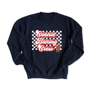 Simply Sage Market Women's Graphic Sweatshirt  Cookie Baking Crew Checkered - 1 of 4