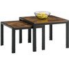 NicBex Square Nesting Coffee Table Set of 2,Modern Stacking Table with Wood Finish,Center Table for Living Room - 3 of 4