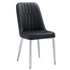 NicBex PU Leather Dining Chairs Set of 8,Armless Upholstered Kitchen Chair with High Backrest and Silver-Toned Metal Leg for Dining Room,Kitchen - 4 of 4