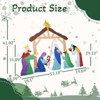 SEVOBAL 5FT 2D Nativity Scene Outdoor Christmas Decorations for Indoor Outdoor Garden Holiday Decoration Christmas Eve, Multi, 89.37"*13.4"*61.02" - 4 of 4