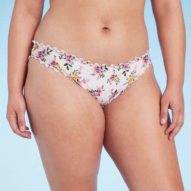 Women's Ruffle Cheeky Bikini Bottom - Shade & Shore™ Multi Ditsy Floral Print, 5 of 9