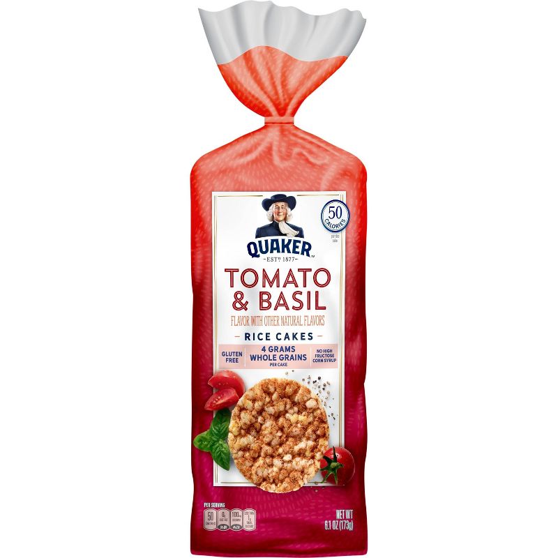 Quaker Garden Tomato & Basil Rice Cakes - 6.1oz, 1 of 6