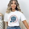 Simply Sage Market Women's Happy Fourth Circle Short Sleeve Garment Dyed Tee - 2 of 4