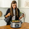 Crock-Pot 6qt MyTime Technology Programmable Slow Cooker - Stainless Steel: 10 Settings, Auto Keep Warm, Dishwasher-Safe - 3 of 4