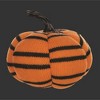 Plush Pumpkin Set – Fabric Orange Black – 5 H for Halloween Decor By Melrose - 3 of 3