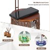 Chery Life Brown Freestanding Toilet Paper Holder with Storage, Handmade Woven Toilet Paper Roll Holder Stand, 3 Rolls of Tissue Holder - 4 of 4