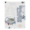 NoJo Star Wars Mandalorian White and Blue Galaxy's Greetings The Child Christmas Holiday Toddler Blanket - 3 of 4