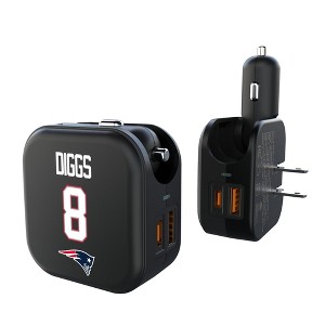 NFL New England Patriots Players Game Tactic 18-Watt 2 in 1 USB A/C Charger - 1 of 3