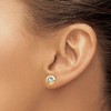 Black Bow Jewelry 8mm Diamond-Cut Post Earrings in 14k Yellow Gold & White Rhodium - 3 of 4