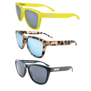 3 Pairs of Epoch Eyewear Vibe Sunglasses with Flash Mirror, Teal Mirror, Smoke Lenses - 1 of 4
