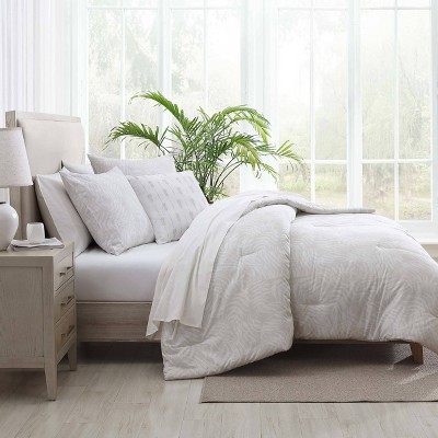 Tommy Bahama 8pc Queen Art of Palms Bedding Set Light Gray — фото 3