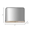 Metal & Glass Mirror with Mango Wood Shelf - Modern Rectangular Wall Mirror for Bathroom, Bedroom, Living Room, or Office - 4 of 4