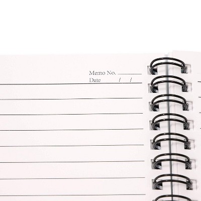 4Pk Spiral Memo Pad Books Narrow Lined Note Books 3" x 5" & 50 Sheets Pages Each