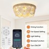 20" Farmhouse Bohemian White Smart Flush Mount Ceiling Fan with Light and Remote - 3 of 4