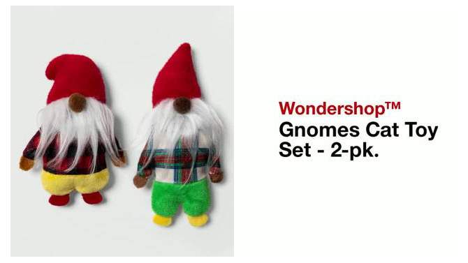 Gnomes Coordinating Cat Toy Set - 2pk - Wondershop&#8482;, 2 of 5, play video