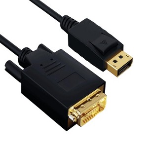SANOXY 6ft Gold Plated Premium DisplayPort to DVI Male to Male Cable 28AWG - 1 of 4