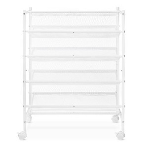 Whitmor 4 Tier Mesh Shoe Cart White - 1 of 4