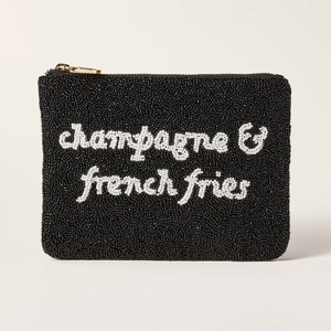 Champagne & French Fries Beaded Clutch - kate spade new york x Target Black/White - 1 of 4