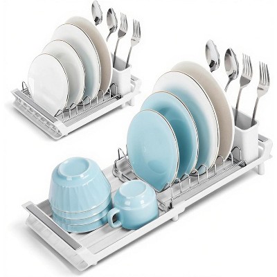 Attop Small Expandable Dish Drying Rack – Compact & Space-Saving – Durable, Rust Resistant & Easy to Clean – Ideal for Kitchens, Apartments & RVs