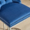 CAVINAS Dining Chairs Kitchen Chairs Set of 2 Bar Stool Modern Velvet Chair with Button Back Rivet Trim for Home Pub and Kitchen - 2 of 4