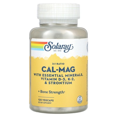 Solaray 2:1 Ratio Cal-Mag, 120 VegCaps
