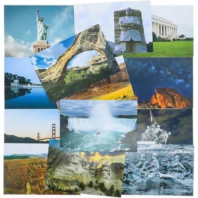 Best Paper Greetings 40-Pack USA Travel Postcards Variety Pack of United States National Monuments, Self Mailer Mailing, 20 Designs