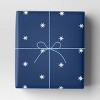 30” 25 sq ft Christmas Roll Wrap White Stars on Blue - Wondershop™ - 2 of 3