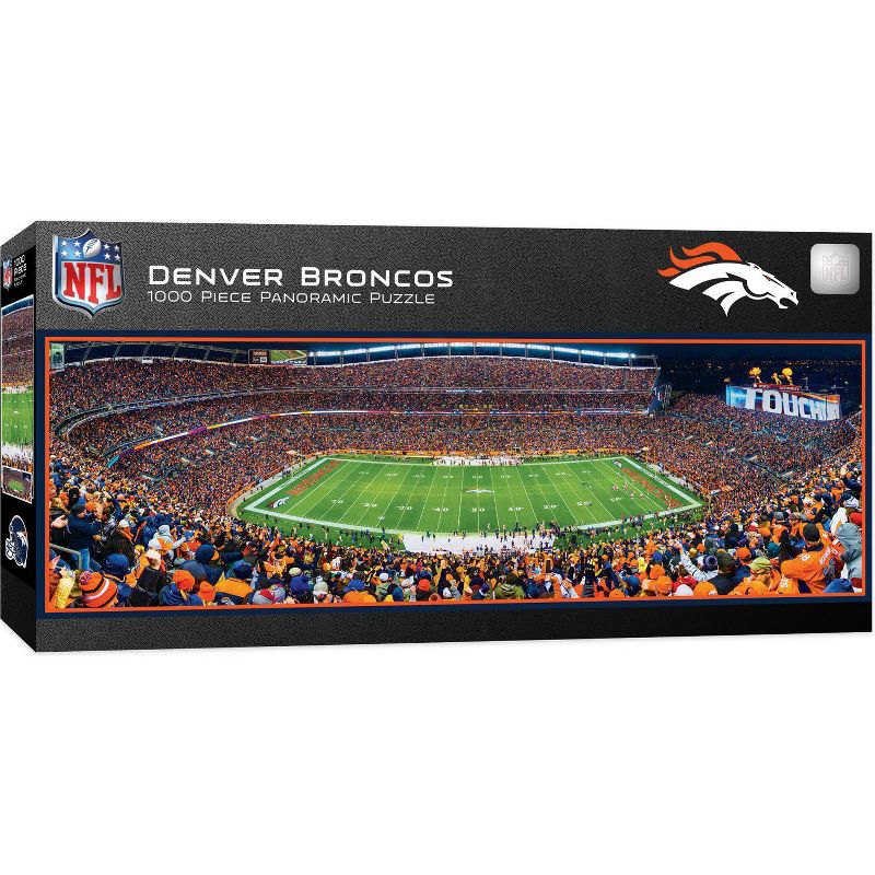 NFL Denver Broncos 1000pc Pano Puzzle Game, 1 of 5