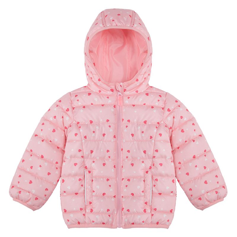 Rokka&Rolla Toddler Little Girls' Light Puffer Jacket Winter Coat, 1 of 12