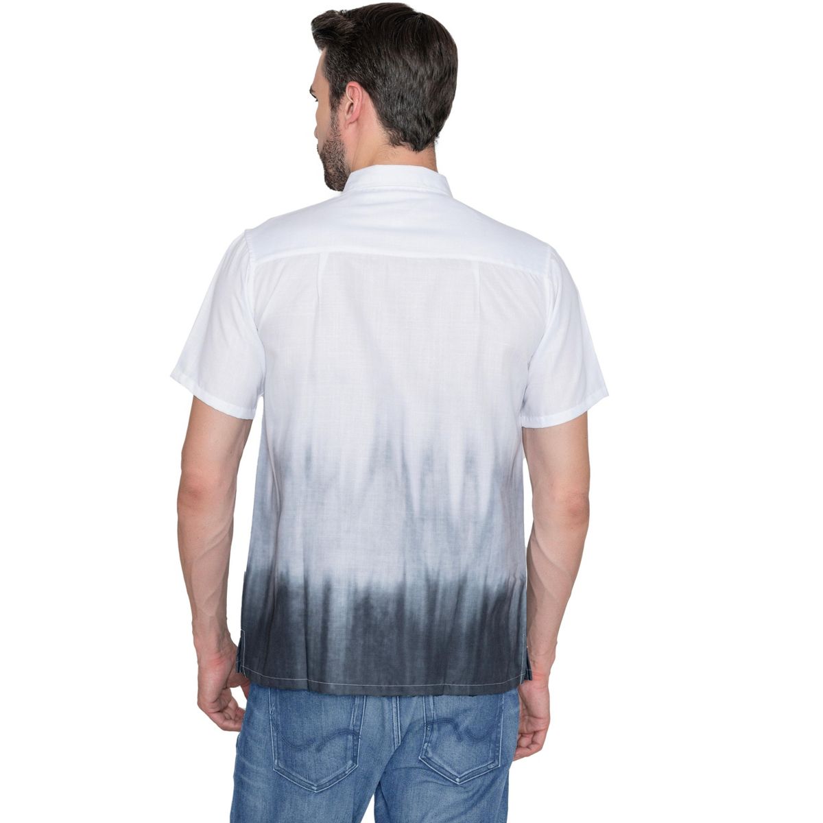 HAPPY BAY Mens Hawaiian Shirts Short Sleeve Button Down Shirt Men's Casual Vacation Tropical Beach Summer Party Shirts for Men Funny XXL White Tie Dye - thumbnail 2