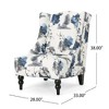Modern Wingback Chair with High Back and Birch Wood Legs, Upholstered Accent Chair for Living Room or Bedroom, Christopher Knight Home Arm Chair - 2 of 4