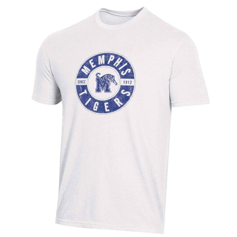 NCAA Memphis Tigers Men&#39;s White Biblend T-Shirt, 1 of 4