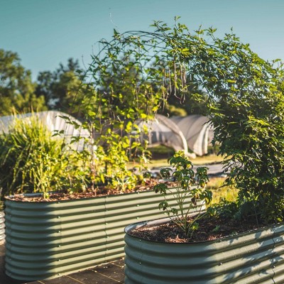 32" Tall Olive Green Modular Metal Outdoor Raised Garden Bed