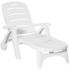 Maggift Patio Chaise Lounges, Portable Foldable Lounge Chair, Adjustable Angle Multifunctional Patio Lounge Chair, White, 30"*73.5"*19.25" - 2 of 4