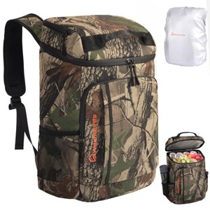 WARMOUNTS 34qt Insulated Backpack Cooler 36 Cans Soft Cooler with 2 Compartment - 1 of 4