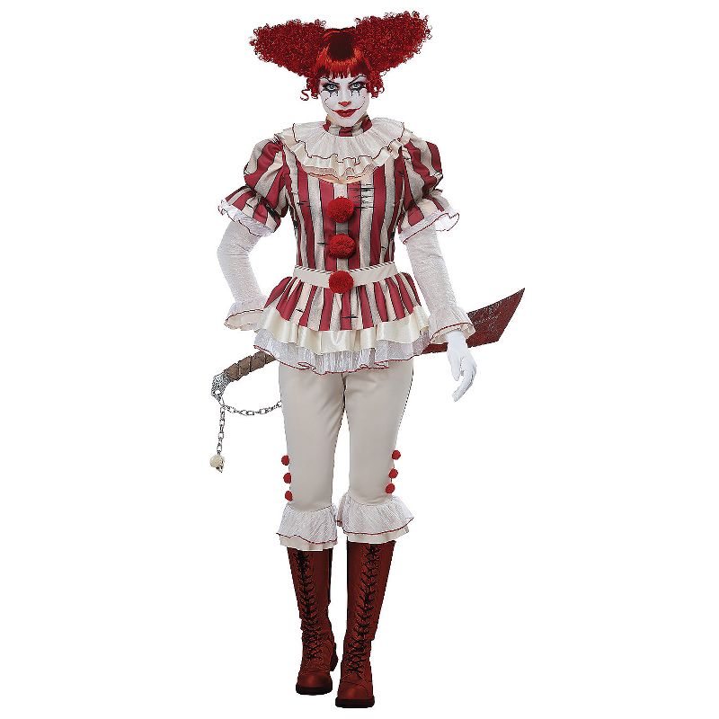 California Costumes Womens Fiendish Clown Suit Costume, 1 of 2