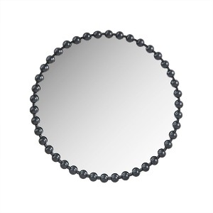 Ridstar 36 in. D Black Round Decorative Wall Mirrors with Beadwork - 1 of 4