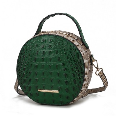 MKF Collection Ynnari Women's Crossbody Bag Croc-Embossed Chic Round by Mia K