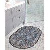Unique Loom Aarhus Collection Area Rug - Tribal (3' 3" x 5' 3" Oval Gray/Blue) - 3 of 4