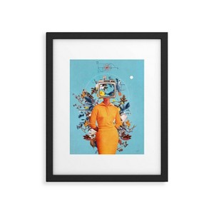 8" x 10" Frank Moth Don't Feed The Monitors with You Framed Art Print Modern Black - Deny Designs - 1 of 4