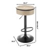 KTMBDW Modern Bar Stools Set of 2, Adjustable Faux Leather Upholstered Swivel Bar Stools, Bar Chairs with Hidden Storage for Kitchen Island - 4 of 4